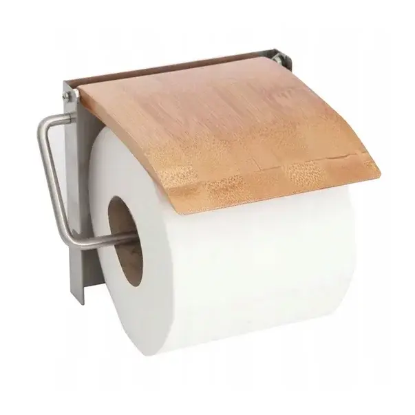 Suport hartie igienica Rea din bambus cu protectie [1]