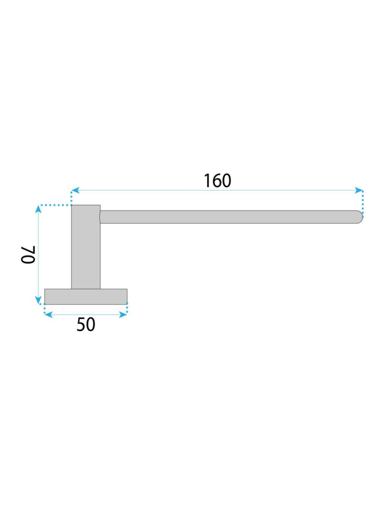 Suport hartie igienica Rea Leo 5609 cupru periat metal 175x50x70 mm [7]