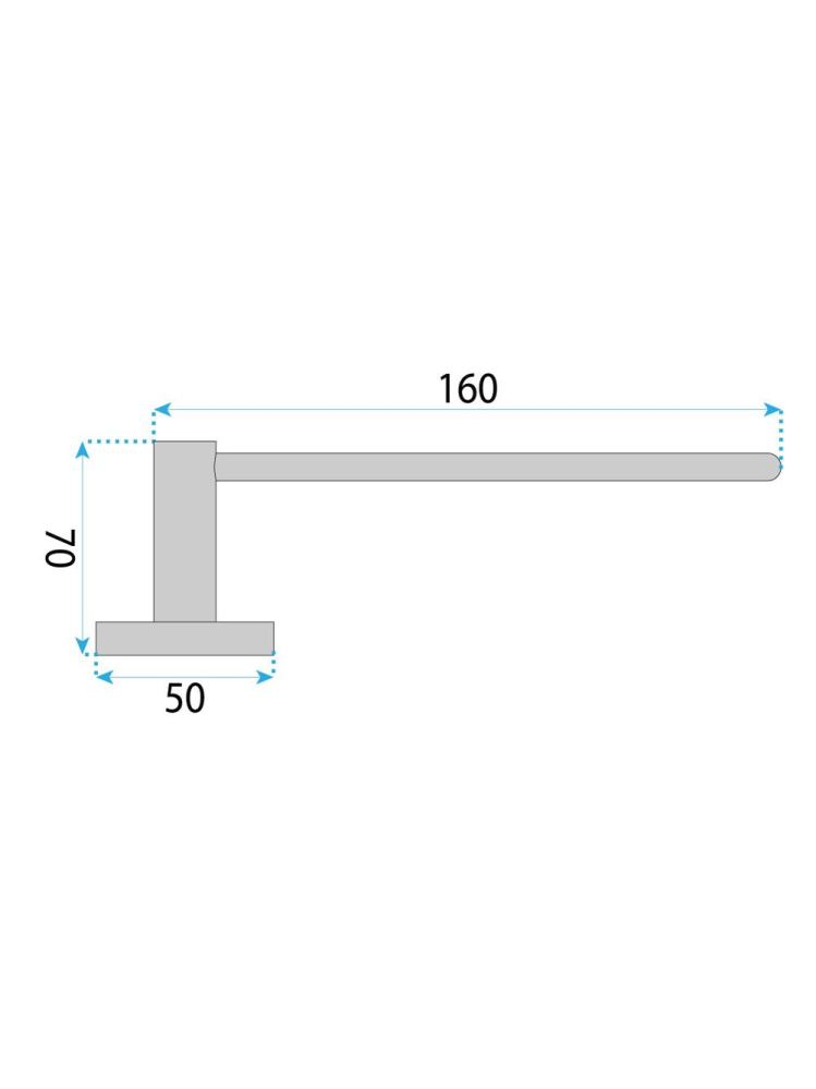 Suport hartie igienica Rea Leo 5609 titan metal 175x50x70 mm [6]