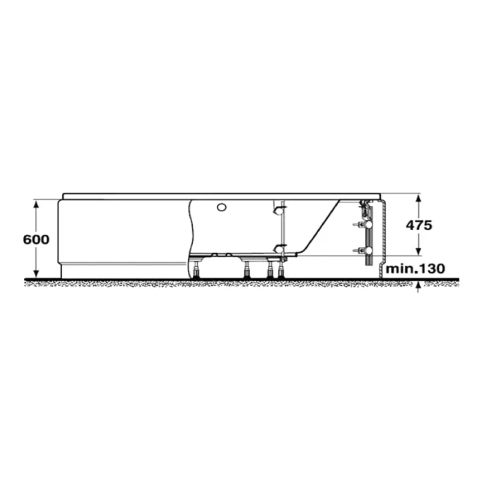 Suport pentru cada cu panouri, Ideal Standard B156467 [2]