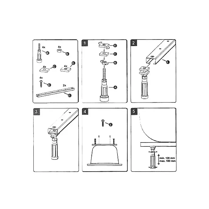 Suport pentru cada cu panouri, Ideal Standard B156467 [3]