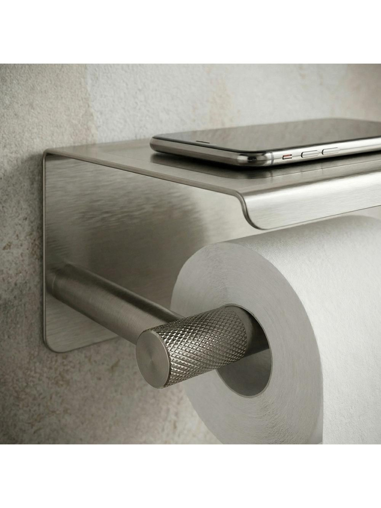 Suport pentru hârtie igienică cu poliță 6613 Modern crom periat [5]