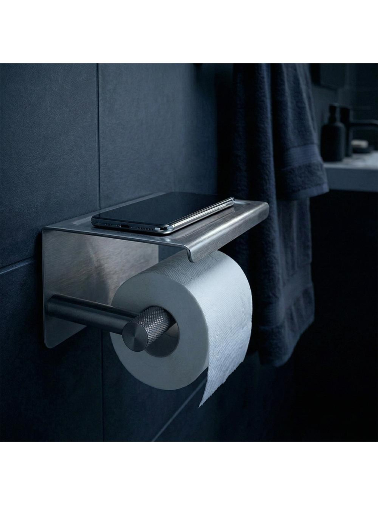 Suport pentru hârtie igienică cu poliță 6613 Modern crom periat [2]