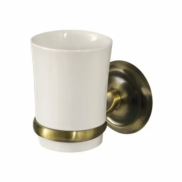 Suport periute de dinti alb/bronz Bisk Deco [1]