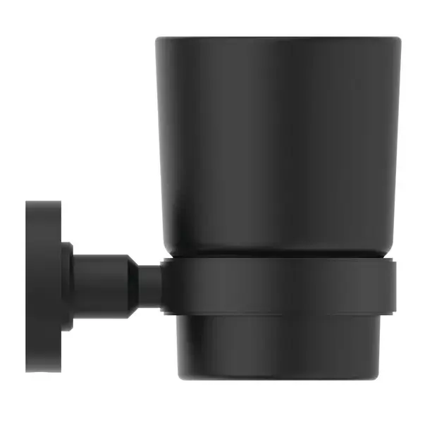Suport periute de dinti Ideal Standard IOM negru mat cu pahar negru [2]