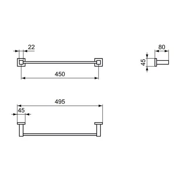 Suport prosop bara Ideal Standard IOM 45 cm [3]