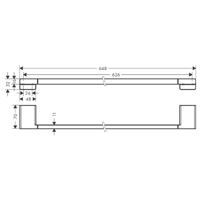 Suport prosop, Hansgrohe, AddStoris, auriu [2]
