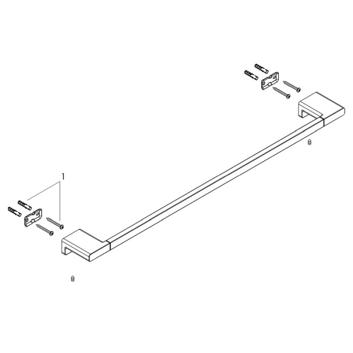Suport prosop, Hansgrohe, AddStoris, negru mat [3]
