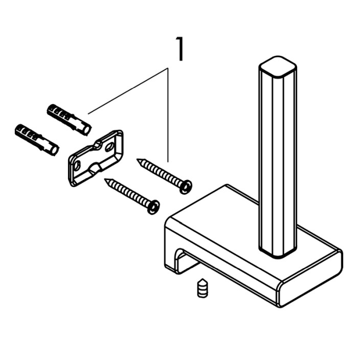 Suport rezerva pentru hartie igienica, Hansgrohe, AddStoris, crom [3]