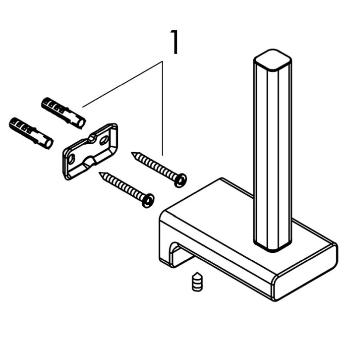 Suport rezerva pentru hartie igienica, Hansgrohe, AddStoris, negru mat [3]