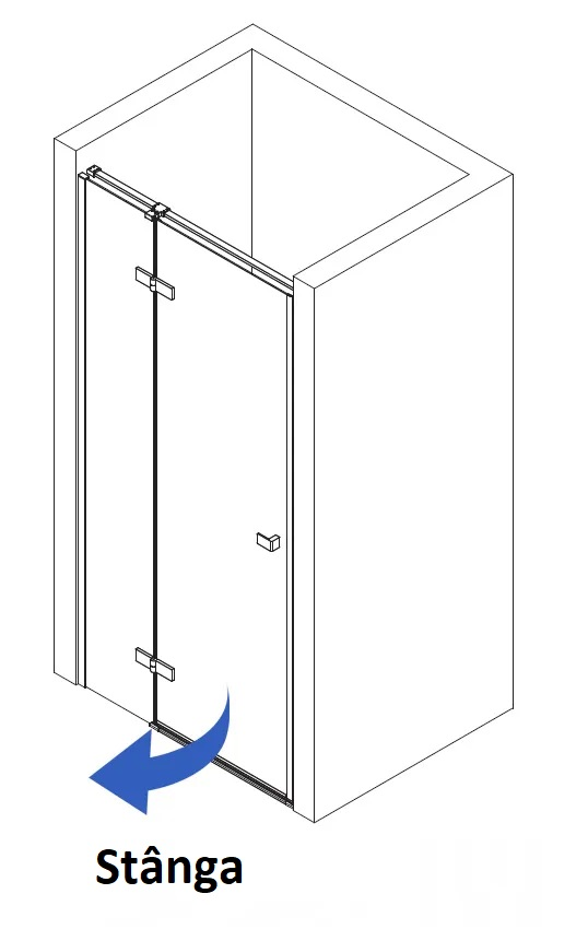 Usa de dus batanta Rea Atlas 90 cm stanga auriu periat [5]