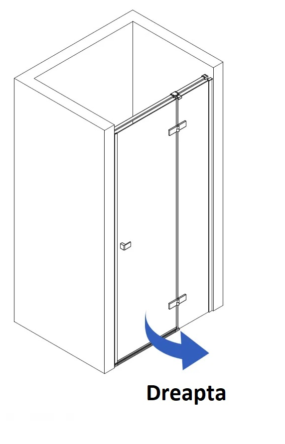 Usa de dus batanta Rea Atlas 80 cm dreapta auriu periat [5]