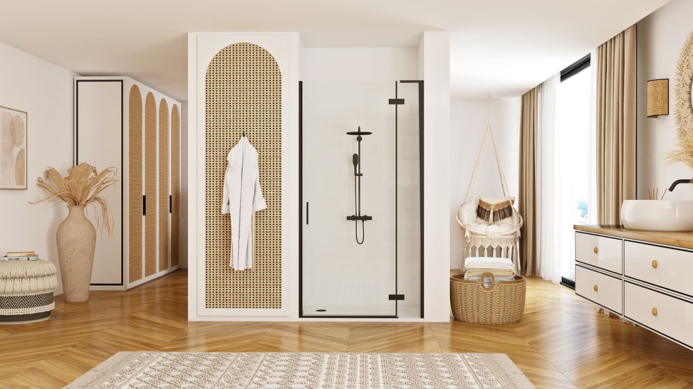 Ușă de duș Rea Hugo 80 Black [4]