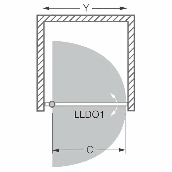 Usa de dus Roth Lega Line pivotanta 90 cm [2]