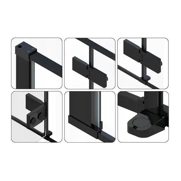 Usa de nisa batanta Rea Fargo 100 cm sticla 6 mm negru [3]