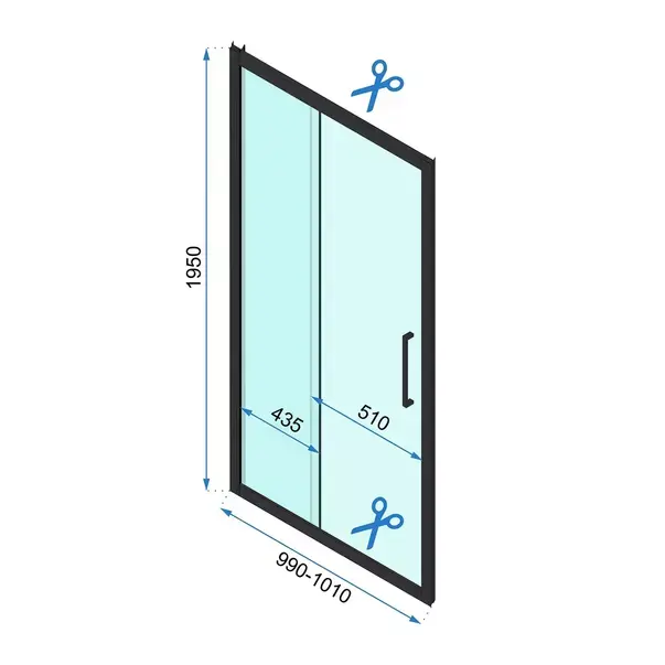 Usa de nisa culisanta Rea Rapid Slide 100 cm sticla 6 mm crom [6]