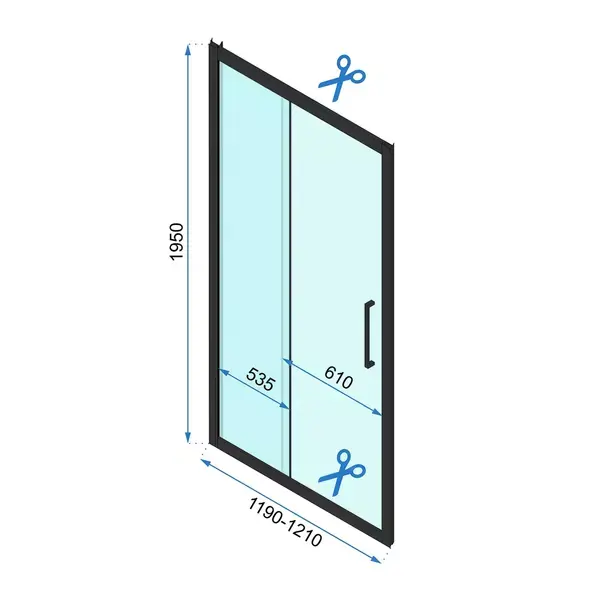 Usa de nisa culisanta Rea Rapid Slide 120 cm sticla 6 mm crom [6]