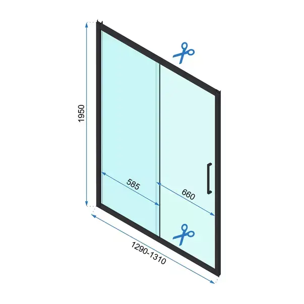 Usa de nisa culisanta Rea Rapid Slide 130 cm sticla 6 mm crom [6]