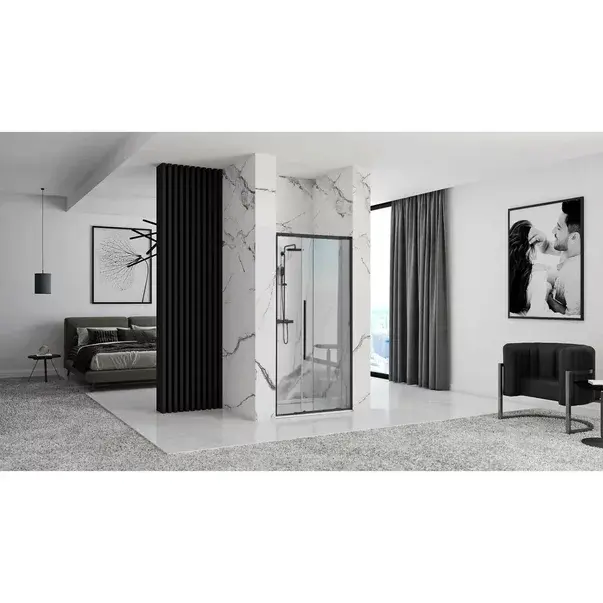 Usa de nisa culisanta Rea Solar 150 cm sticla 6 mm negru [5]