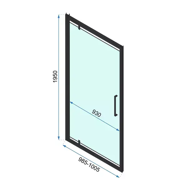 Usa de nisa pivotanta Rea Rapid Swing 100 cm sticla 6 mm auriu [7]