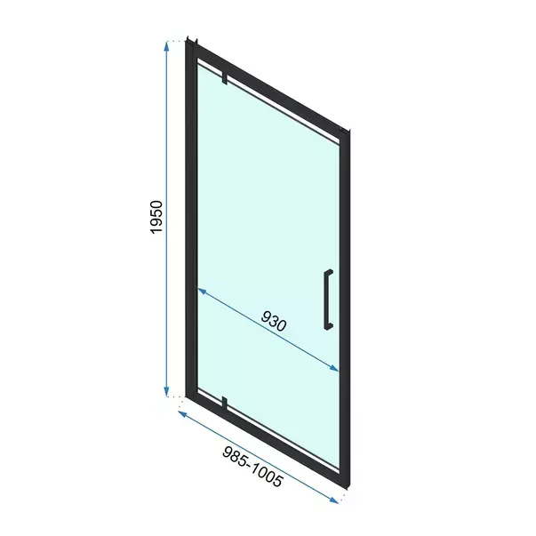 Usa de nisa pivotanta Rea Rapid Swing 100 cm sticla 6 mm crom [7]