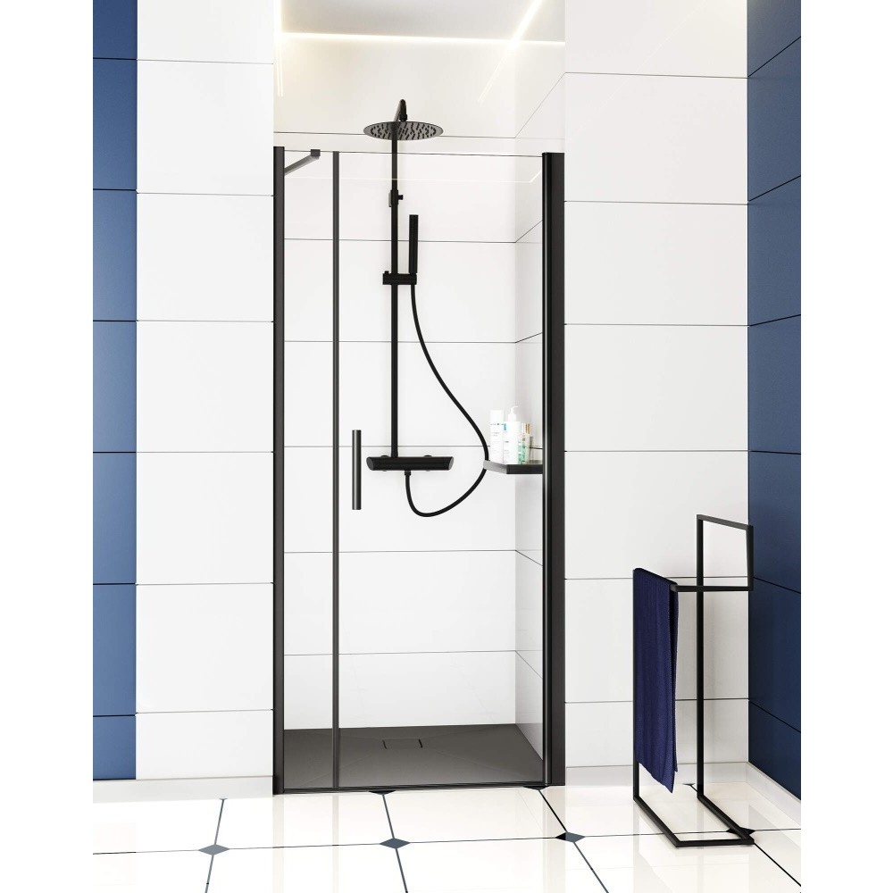Usa dus batanta Deante Moon 120xH200 cm, profil negru [2]