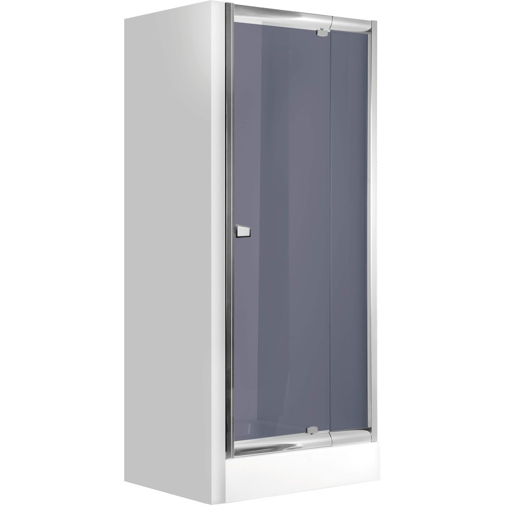 Usa dus batanta Deante Zoom 90xH185 cm, montaj in nisa, profil crom, geam gri [2]
