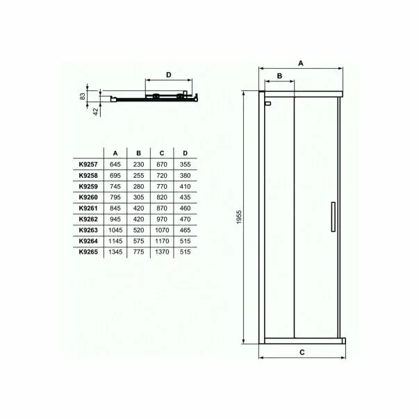 Usa glisanta cu segment fix 80 cm Ideal Standard Connect 2 [3]