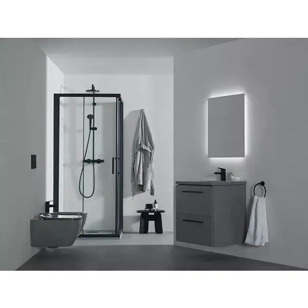 Usa glisanta cu segment fix 90 cm negru mat Ideal Standard Connect 2 [4]