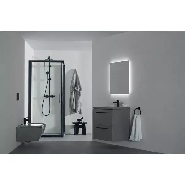 Usa glisanta cu segment fix 90 cm negru mat Ideal Standard Connect 2 [3]
