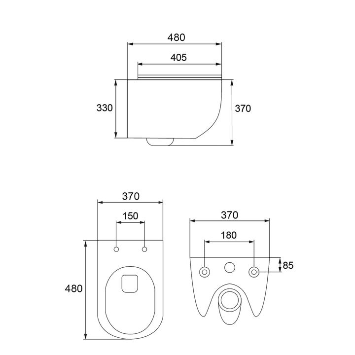 Vas Toaleta Calani Loyd Slim negru [7]
