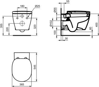 Vas WC IDEAL STANDARD CONNECT suspendat E803501 [2]