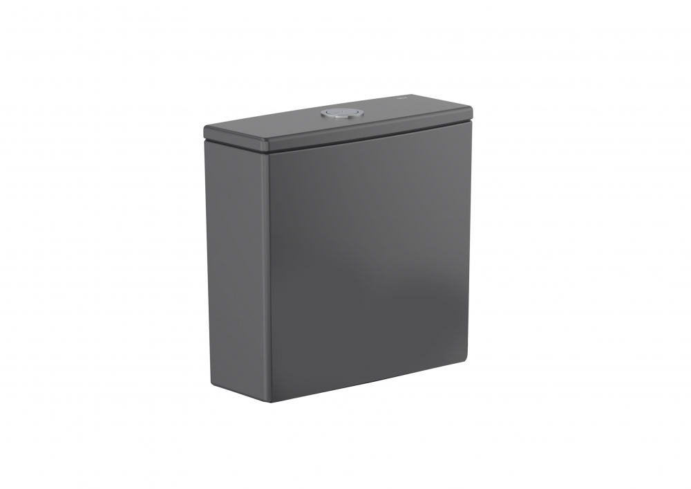 Vas WC pe pardoseala complet Roca Ona Rimless 37x60 cm evacuare orizontala sau verticala lipit de perete negru mat [3]