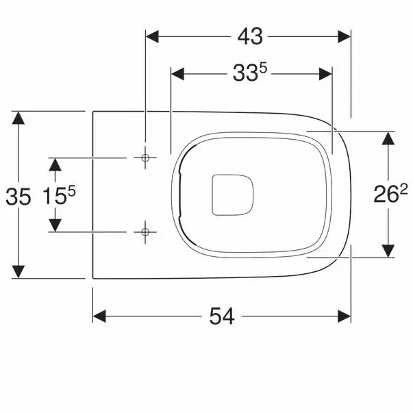 Vas wc pe pardoseala Geberit Smyle Square Rimfree fara capac alb [3]