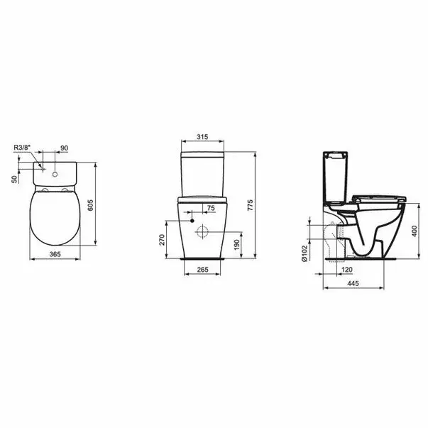 Vas wc pe pardoseala Ideal Standard Connect Space [3]