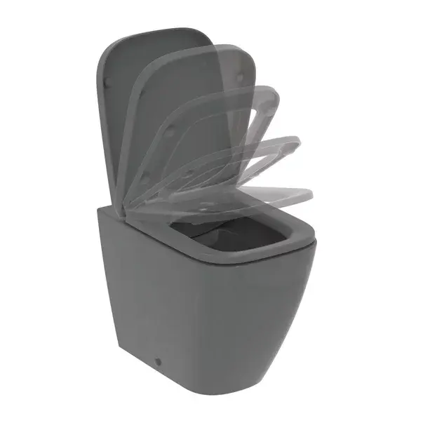 Vas WC pe pardoseala Ideal Standard i.life B gri lucios BTW rimless [2]