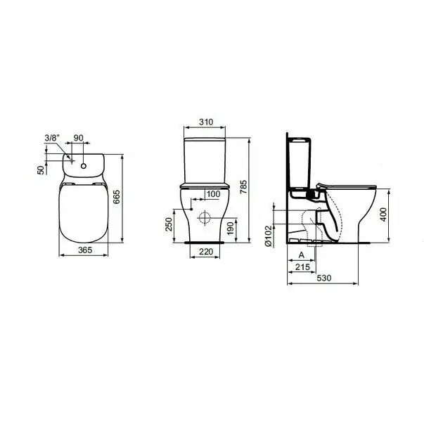 Vas wc pe pardoseala Ideal Standard Tesi alb mat [3]