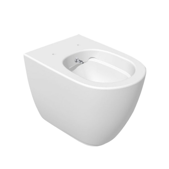 Vas WC stativ, Hatria, Fusion, back to wall, cu functie de bideu, 35,5 x 54 cm, alb [1]