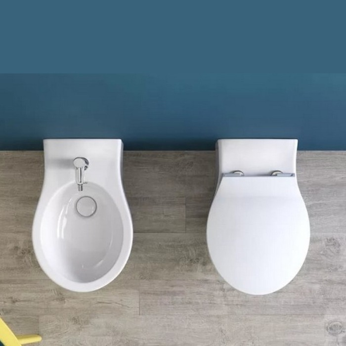 Vas WC stativ, Hatria, Le Fiabe, back-to-wall, pure rim, 36,5 cm, alb [4]