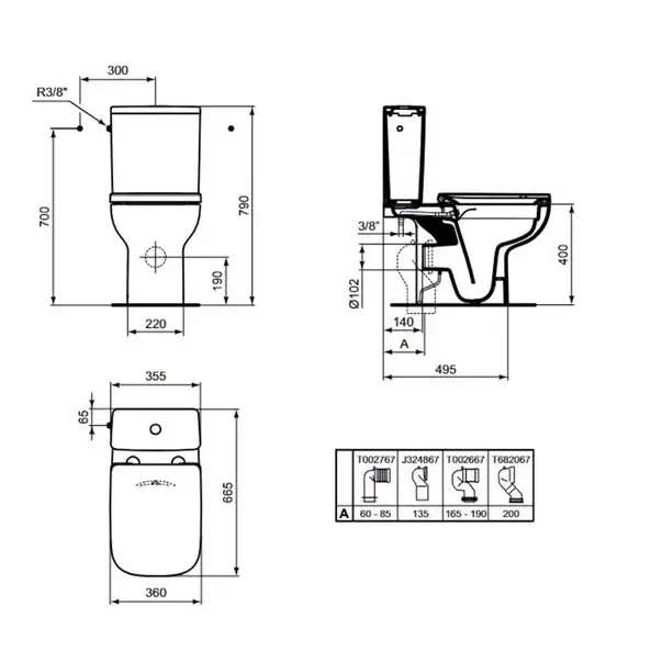 Vas wc stativ Ideal Standard i.Life A rimless T472101 [4]