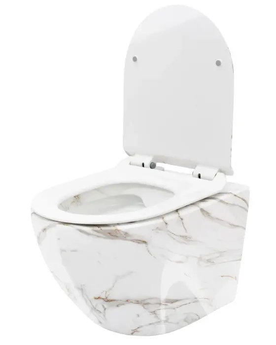 Vas WC suspendabil Carlos Slim Lava Shiny Alb cu model, Rea [5]
