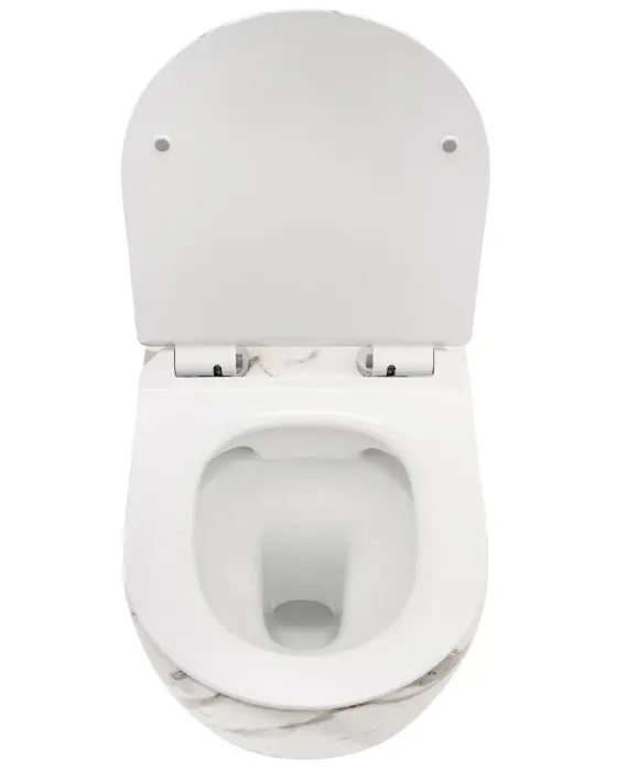 Vas WC suspendabil Carlos Slim Lava Shiny Alb cu model, Rea [4]