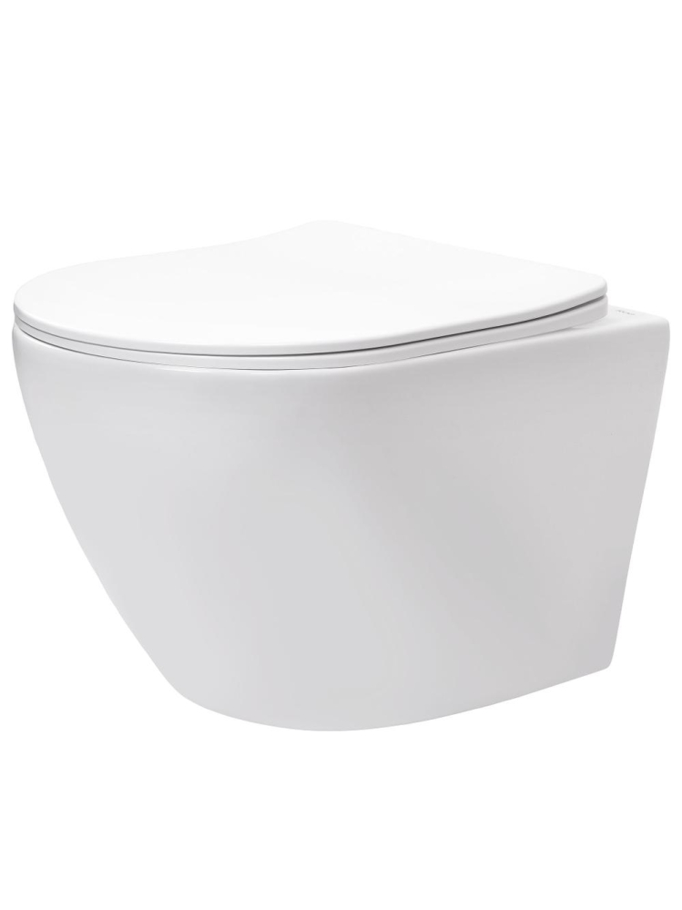 Vas WC suspendabil REA Carlo Lux Rimless cu funcție bideu alb [2]