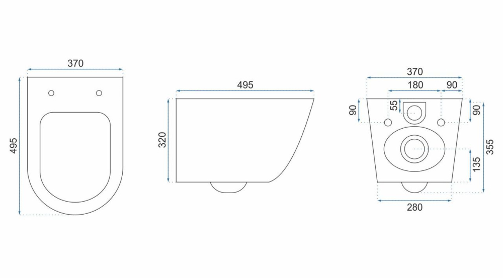 Vas WC suspendabil REA Carlo Mini Rimless Ecru [5]