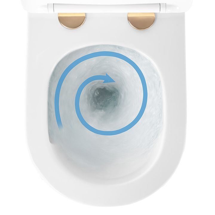 Vas WC suspendabil Rea Carlo Mini Tornado NFQ alb auriu [5]