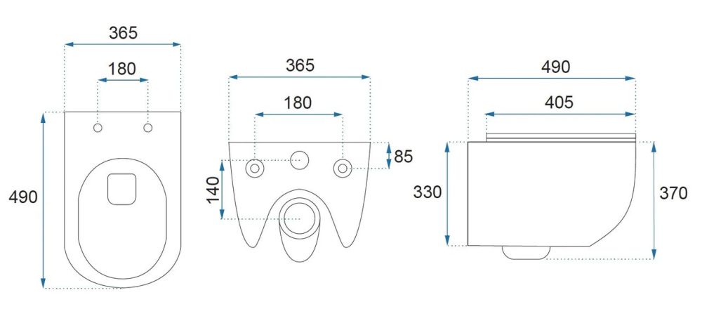 Vas WC suspendabil Rea Carlo Tornado Rimless Flat auriu EDGE [5]