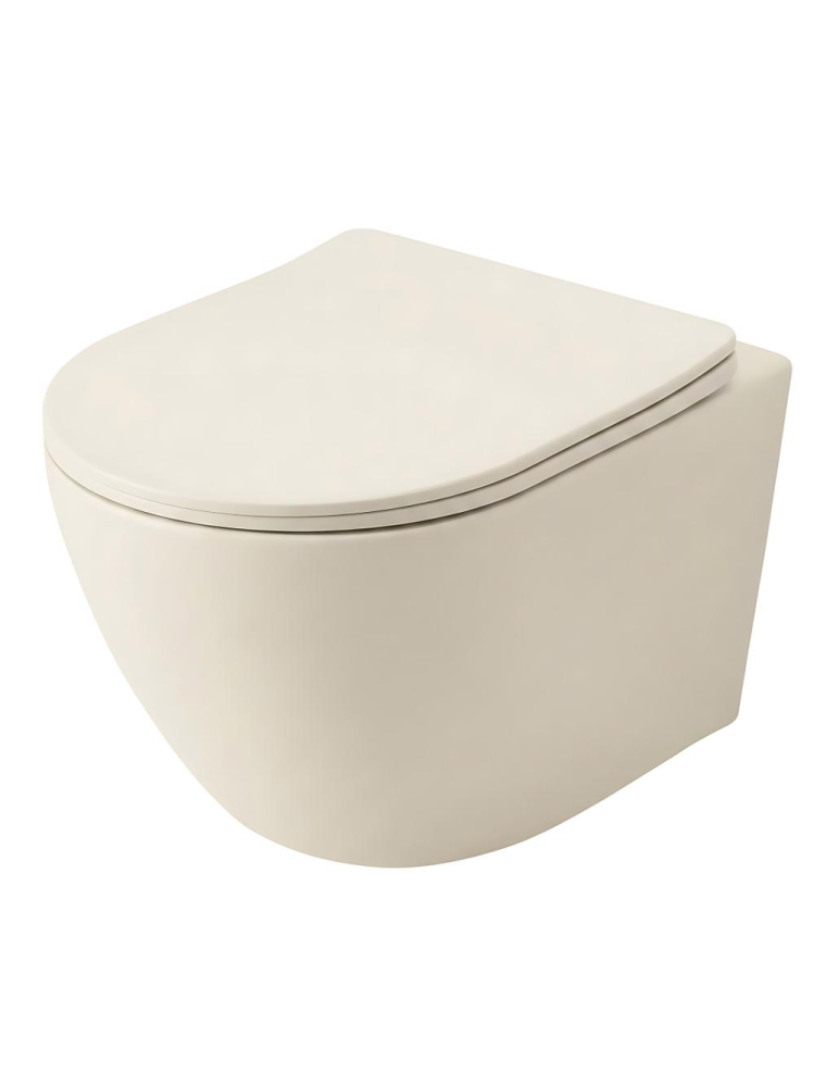 Vas WC suspendabil REA Focus Tornado finisaj mat ecru 485x360x330 mm [10]