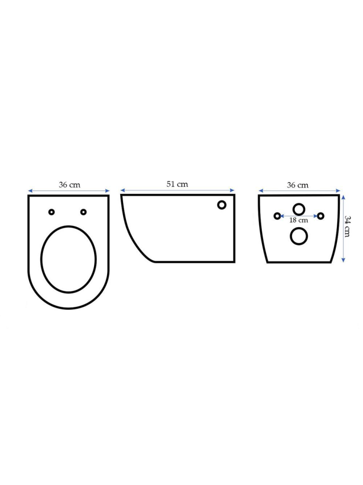 Vas WC suspendabil Rea Tito Rimless Alb [5]