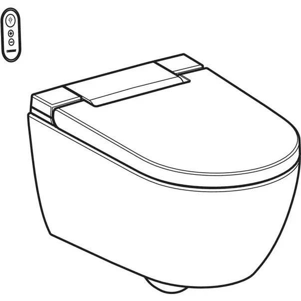 Vas wc suspendat cu capac softclose si functie bideu Geberit AquaClean Alba [4]