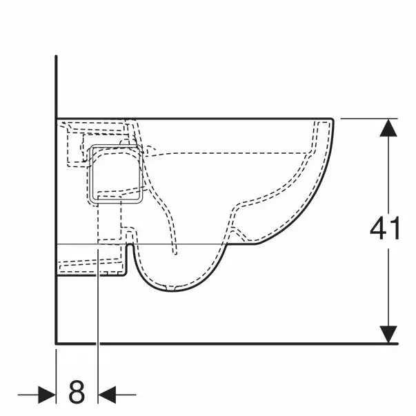 Vas wc suspendat Geberit Selnova Rimfree fara capac alb cu forma partial inchisa [5]